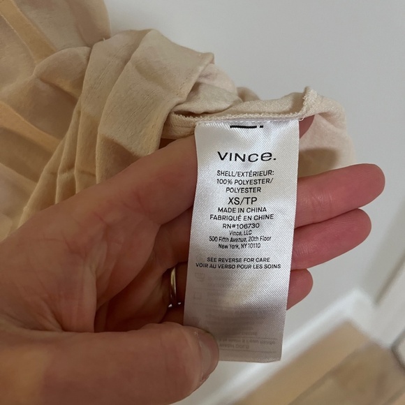 Vince Square-neck Pleated Camisole In Pale Alder Size Extra Small - Picture 3 of 4